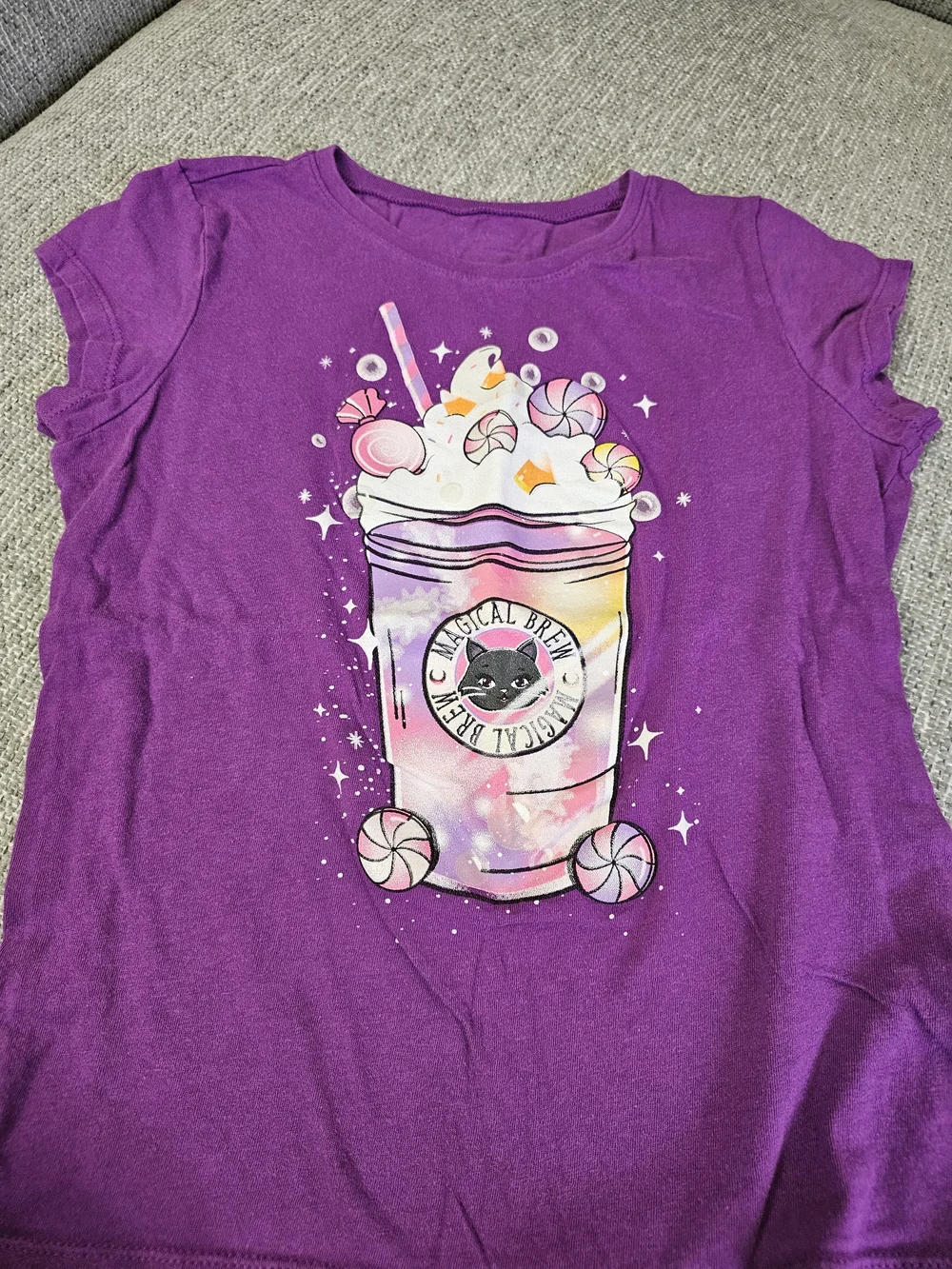 The Children's Place Purple Girls' Magical Brew Candy Graphic Tee
